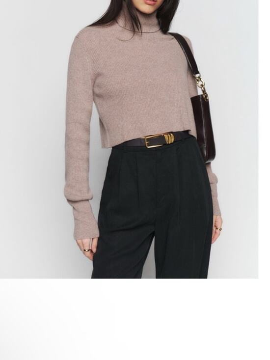 Reformation Sweaters - Reformation Luisa Cashmere Oversized Turtleneck Sweater Sz M